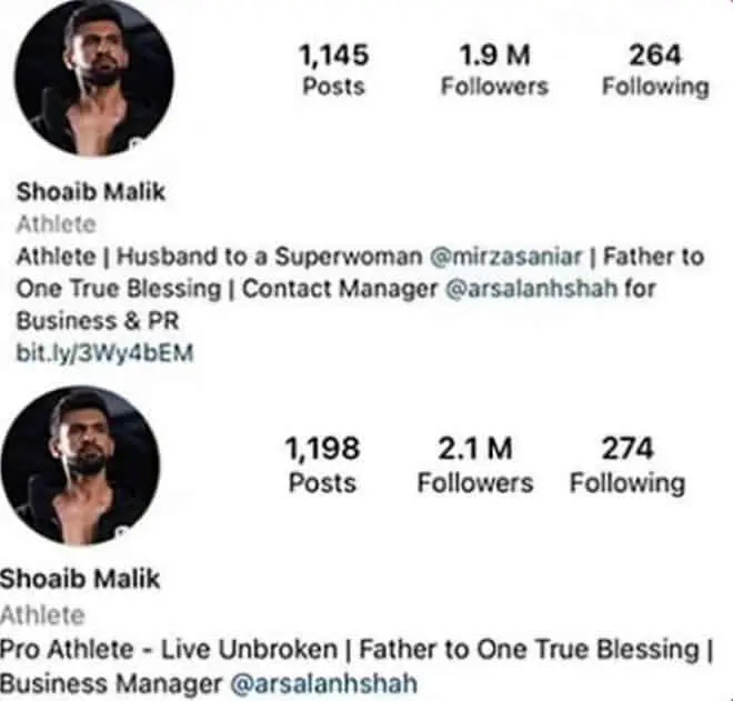 Sania Mirza Shoaib Malik's divorce rumors reignite after Instagram Bio change